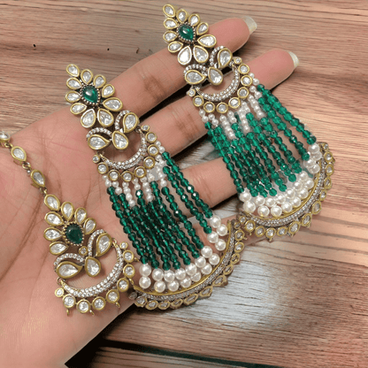 Johar Jhumar Teeka Earrings Combo